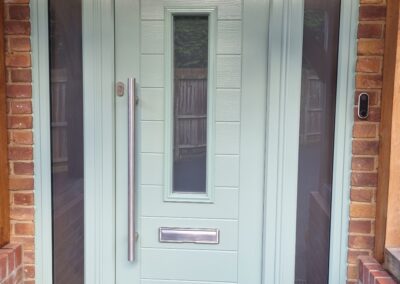 Chartwell green composite door and sidelights, fitted in Corfe Mullen