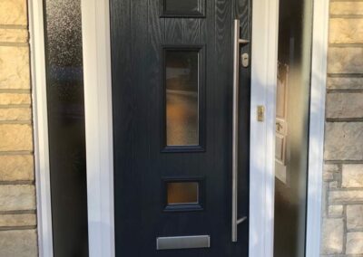 Seyward Composite front Door fitted in Broadstone Dorset, Long Bar handle