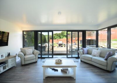 Black UPVC Four Pane Patio Doors