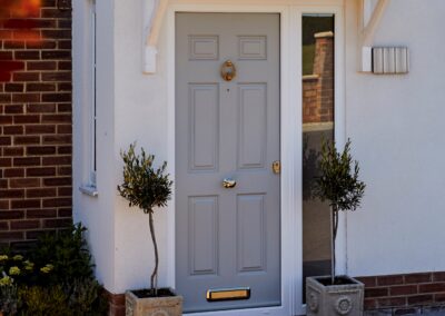 Composite door with Bee Ring knocker