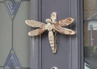 Dragonfly knocker with Diamonte glass
