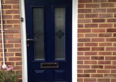 Navy Composite door with spring glass fitted in Ferndown