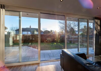 White UPVC Four Pane Patio Doors