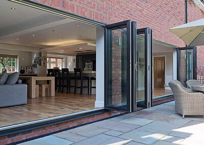 Grey Aluminium bi-fold doors Dorset