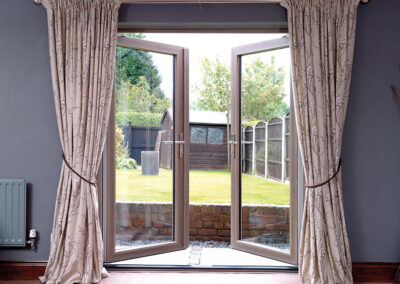 Woodgrain UPVC French doors