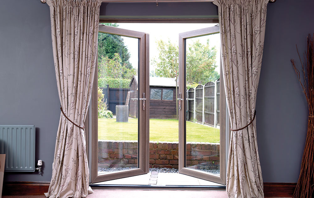 Woodgrain UPVC French doors Woodgrain UPVC French doors