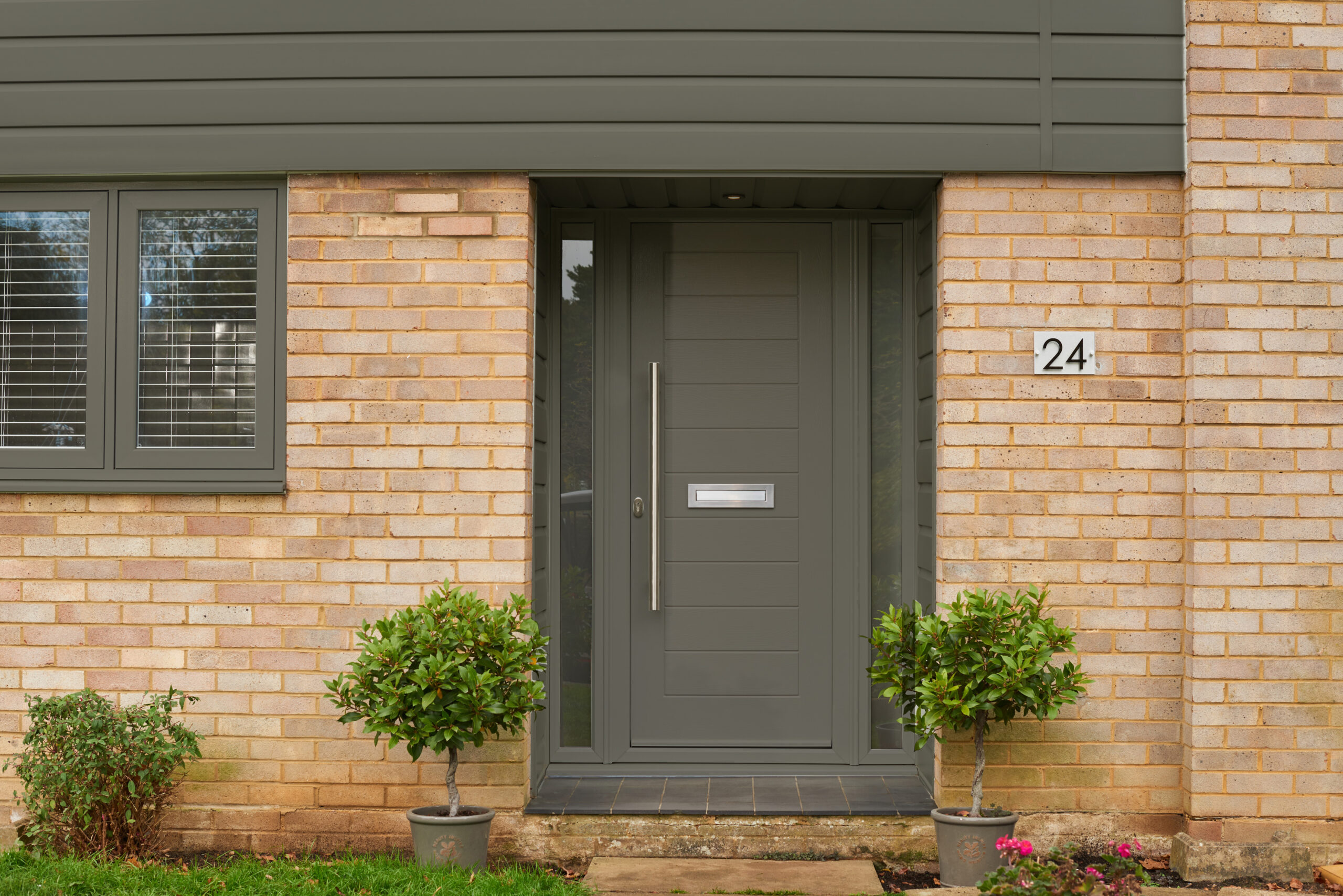 Quartz grey composite door