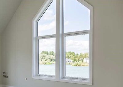 Eurocell white UPVC triangle window